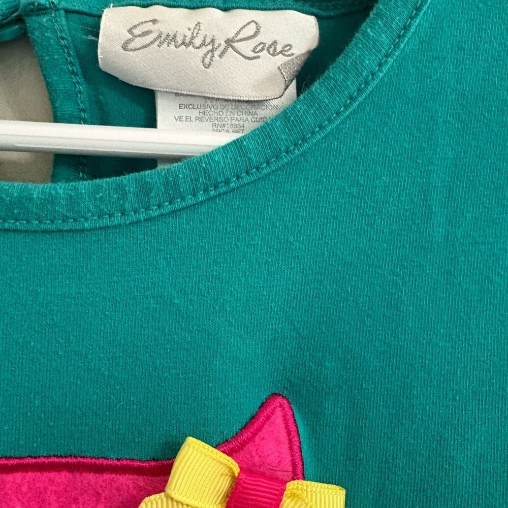 Emily Rose Teal Owl Long Sleeve Shirt - Picture 4 of 5